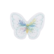 Аппликации бабочки из капрона, размер 37х28 мм цвет светло-салатовый