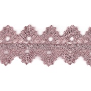 Кружево ажурное, ширина 50 мм, цвет грязно-розовый, намотка 15 ярдов