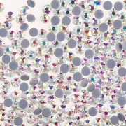 Стразы термоклеевые стеклянные Crystal SS16, цвет радужный (голография), 1440 шт/уп 
