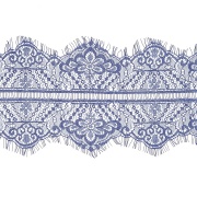 Кружево "Французское", ширина 140 мм, цвет синий, длина 3 метра