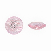 Пуговица пластиковая на полуножке, размер 20L, форма круглая, цвет розовый+серебряный