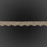 Кружево эластичное, ширина 20 мм, цвет бежевый (277), намотка 15 ярдов
