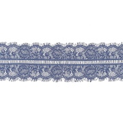 Кружево "Французское", ширина 115 мм, цвет темно-синий, длина 3 метра