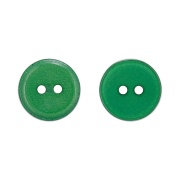 Пуговица пластиковая на два прокола, 20L, цвет зеленый