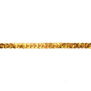 Пайетки на нитке, d=3 мм, цвет золотой радужный-голография