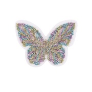 Аппликации бабочки из капрона, размер 33х24 мм  разноцветные