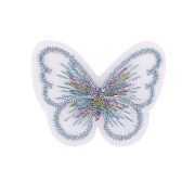 Аппликации бабочки из капрона, размер 37х28 мм  цвет серый