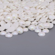Полубусины под жемчуг пластиковые, размер 6 мм, цвет белый радужный, 2000шт/уп