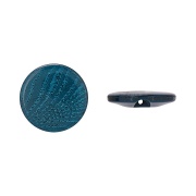 Пуговица пластиковая на полуножке, размер 34L, форма круглая, цвет бирюзовый