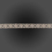 Кружево вязаное плетеное, ширина 20 мм, цвет бежевый, намотка 15 ярдов