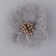 Цветочки декоративные, цвет серый, диаметр 40 мм