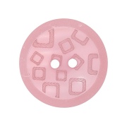 Пуговица пластиковая на два прокола, розовая, 24L