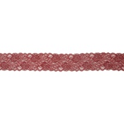Кружево эластичное, ширина 60 мм, цвет бордовый, намотка 15 ярдов