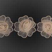 Цветочки из капроновой ленты, ширина 75 мм, намотка 15 ярдов, цвет белый