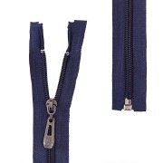 Молния спираль, тип 5, разъемная, длина 85 см, цвет 330 (темно-синий), бегунок темный никель