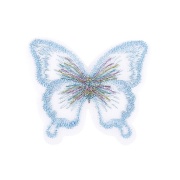 Аппликации бабочки из капрона, размер 50х40 мм цвет голубой