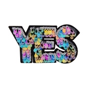 Термоаппликация "YES" с пайетками, размер 110х57 мм