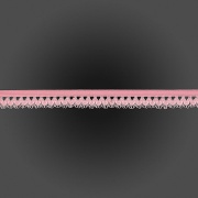Резинка декоративная, ширина 17 мм, цвет розовый, намотка 20 ярдов