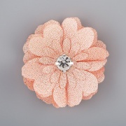 Цветочки декоративные, цвет персик, размер 40 мм, 