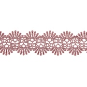 Кружево ажурное, нежная воздушная гирлянда с резными краями, ширина 40 мм, цвет грязно-розовый, намотка 10 ярдов 