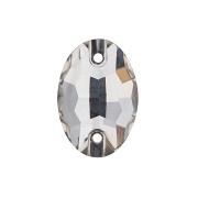 Стразы пришивные стеклянные Овал, цвет белый прозрачный, размер 11*17 мм, 144 шт/уп 