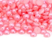 Полубусины под жемчуг пластиковые, размер 6 мм, цвет розовый