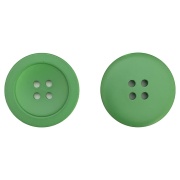 Пуговица пластиковая на четыре прокола, зеленая 44L
