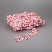Цветочки из капроновой ленты, ширина 50 мм, намотка 15 ярдов, цвет розовый