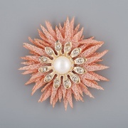 Цветочки декоративные, цвет персиковый, диаметр 45 мм,