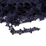 Цветочки из капроновой ленты, размер 30 мм, намотка 20 ярдов, цвет темно-синий (#41) 