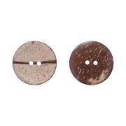 Пуговица кокосовая на два прокола, размер 54 L, гладкая