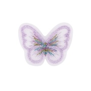 Аппликации бабочки из капрона, размер 37х28 мм цвет сиреневый