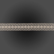 Кружево  вязаное плетеное,  ширина 33 мм, цвет бежевый, намотка 15 ярдов