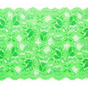 Кружево эластичное, ширина 140 мм, цвет салатовый, намотка 15 ярдов