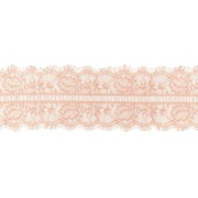 Кружево "Французское", ширина 115 мм, цвет светлый грязно-розовый, длина 3 метра