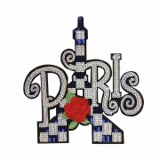 Термоаппликация "Paris" с пайетками, размер 230х245 мм