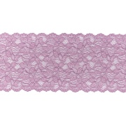 Кружево эластичное, ширина 140 мм, цвет грязно-розовый, намотка 15 ярдов