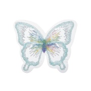 Аппликации бабочки из капрона, размер 50х40 мм цвет светло-салатовый