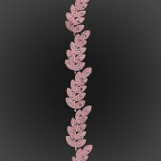 Листочки из капроновой ленты, ширина 35 мм, намотка 20 ярдов, цвет розовый (№ 24)