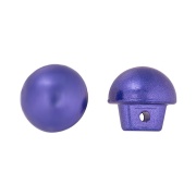 Пуговица пластиковая на ножке, в форме полусферы, фиолетового цвета, размер 18L