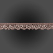Кружево эластичное, ширина 25 мм, цвет грязно-розовый, намотка 15 ярдов