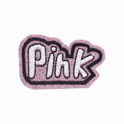 Термоаппликация "Pink", размер 57х35 мм, цвет розовый