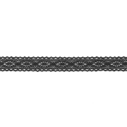Кружево вязаное плетеное, ширина 25 мм, цвет черный, намотка 15 ярдов