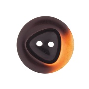 Пуговица пластиковая на два прокола, размер 40L, цвет черный+оранжевый