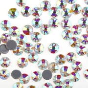 Стразы термоклеевые стеклянные Crystal SS30, цвет радужный (голография), 288 шт/уп