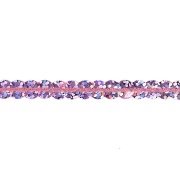 Пайетки на нитке, d=6 мм, цвет розовый радужный, намотка 100 ярдов