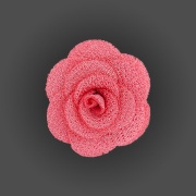 Цветочки декоративные, цвет коралловый, размер 40 мм, 