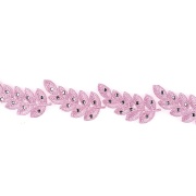 Листочки из капроновой ленты, ширина 35 мм, намотка 20 ярдов, цвет розовый (№ 24) 