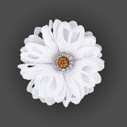 Цветочки декоративные, цвет белый, размер 40 мм, 