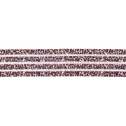 Резинка декоративная с прозрачными вставками и анималистическим принтом, ширина 70 мм, цвет белый+коричневый, намотка 50 ярдов